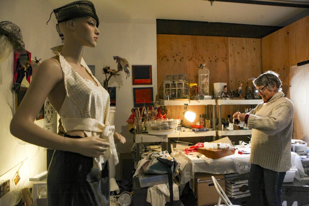 Artist I Andrea Jackson works in her studio. Saturday, January 09, 2023. (CRISSY PASCUAL/ARGUS-COURIER STAFF) No. 1
