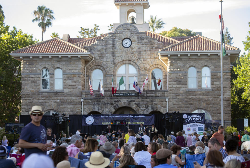 The annual Sonoma City Party on the Plaza, Thursday, Aug. 4, 2022. (Robbi Pengelly / Index-Tribune file)
