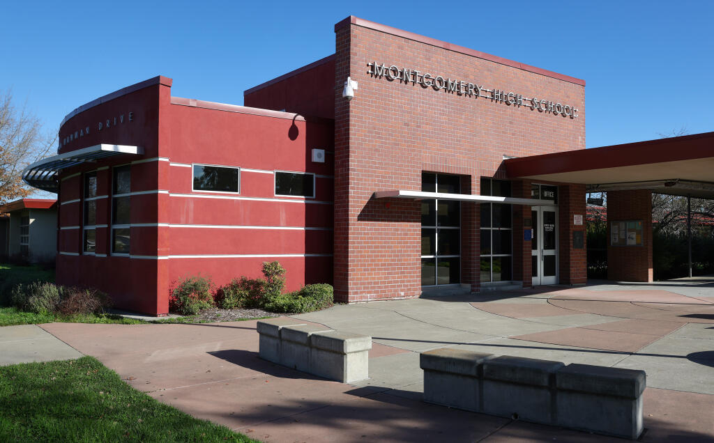 Montgomery High School in Santa Rosa on Monday, January 29, 2024. (Christopher Chung/The Press Democrat)