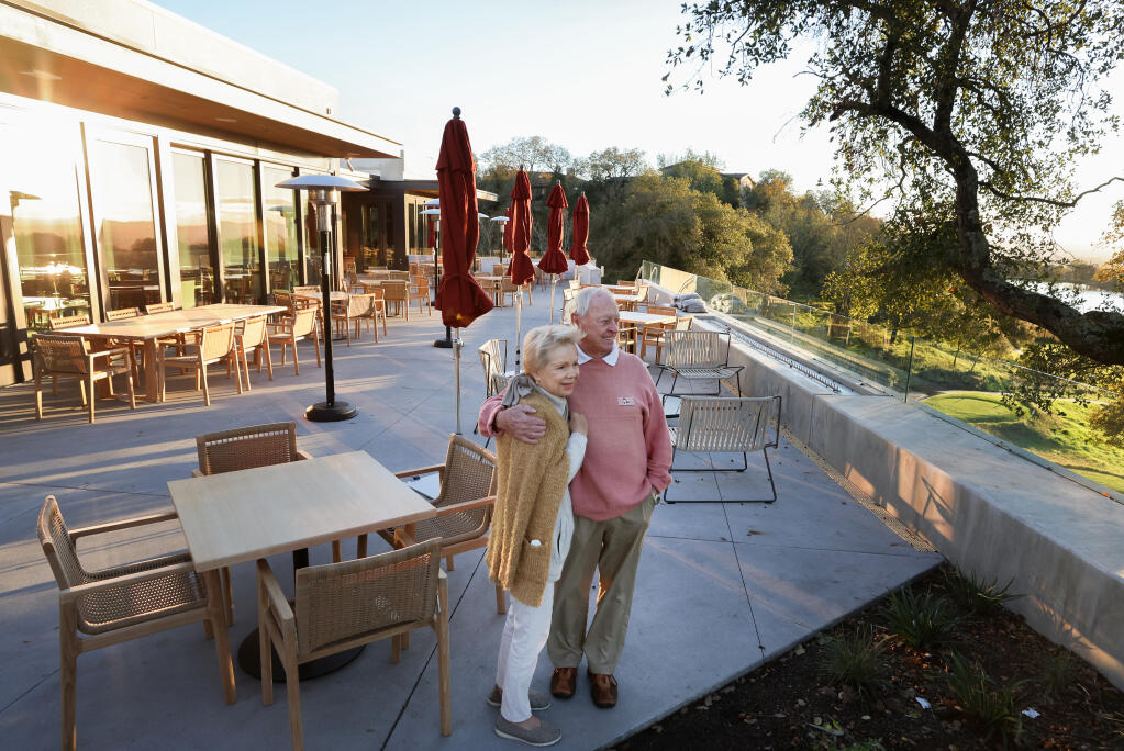 Bill and Rene Rubach are the longest tenured members of The Fountaingrove Club, which has rebuilt its clubhouse after it was destroyed in the Tubbs fire. (Christopher Chung / The Press Democrat)