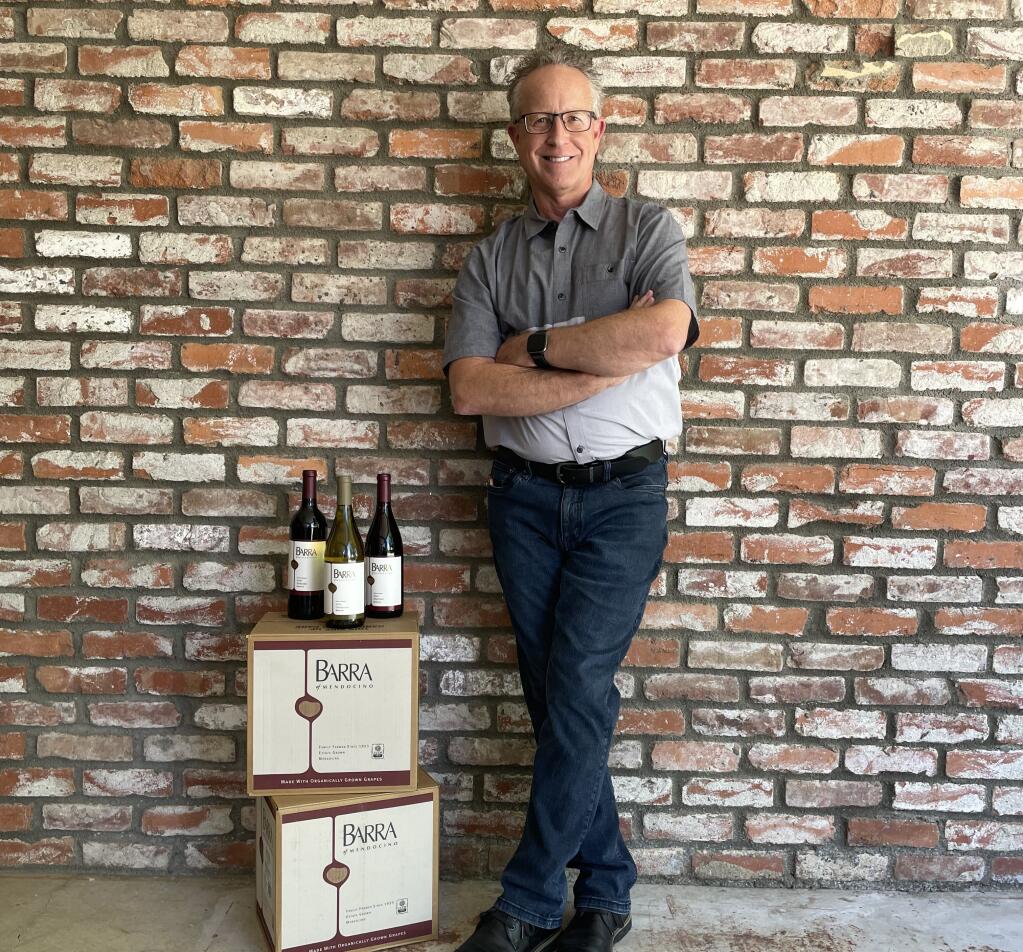 Randy Meyer crafted the Press Democrat’s wine of the week winner — the Barra of Mendocino, 2020 Chardonnay, Mendocino, 14%, $22. (Barra of Mendocino)