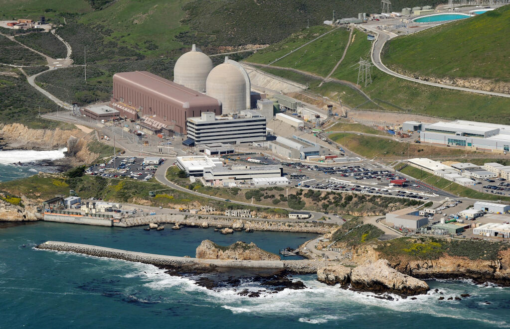 An aerial view of the Diablo Canyon Nuclear Power Plant, which sits on the edge of the Pacific Ocean in San Luis Obispo County. (MARK RALSTON / Getty Images)