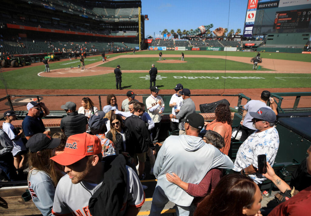 A continent of people from Sonoma County traveled to watch former Casa Grande High School standout player Spencer Torkelson, a first baseman with the Detroit Tigers, play the San Francisco Giants, Wednesday, June 29, 2022. (Kent Porter / The Press Democrat) 2022